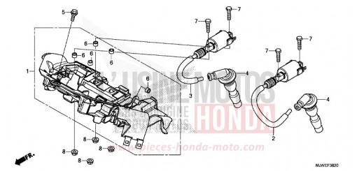 BOBINE D'ALLUMAGE CBR500RAG de 2016